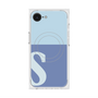 プレミアムスクエアケース with MagSafe［ オリジナル - initial two tone - S blue ］