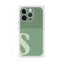 プレミアムスクエアケース with MagSafe［ オリジナル - initial two tone - S green ］