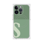 プレミアムスクエアケース with MagSafe［ オリジナル - initial two tone - S green ］
