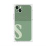 プレミアムスクエアケース with MagSafe［ オリジナル - initial two tone - S green ］