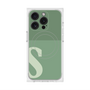 プレミアムスクエアケース with MagSafe［ オリジナル - initial two tone - S green ］