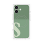 プレミアムスクエアケース with MagSafe［ オリジナル - initial two tone - S green ］