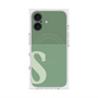 プレミアムスクエアケース with MagSafe［ オリジナル - initial two tone - S green ］