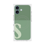 プレミアムスクエアケース with MagSafe［ オリジナル - initial two tone - S green ］
