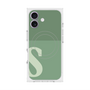 プレミアムスクエアケース with MagSafe［ オリジナル - initial two tone - S green ］