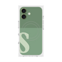 プレミアムスクエアケース with MagSafe［ オリジナル - initial two tone - S green ］