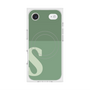 プレミアムスクエアケース with MagSafe［ オリジナル - initial two tone - S green ］