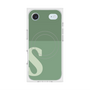 プレミアムスクエアケース with MagSafe［ オリジナル - initial two tone - S green ］