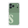 プレミアムスクエアケース with MagSafe［ オリジナル - initial two tone - S green ］
