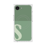 プレミアムスクエアケース with MagSafe［ オリジナル - initial two tone - S green ］