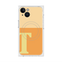 プレミアムスクエアケース with MagSafe［ オリジナル - initial two tone - T orange ］
