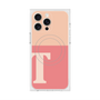 プレミアムスクエアケース with MagSafe［ オリジナル - initial two tone - T pink ］