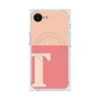 プレミアムスクエアケース with MagSafe［ オリジナル - initial two tone - T pink ］