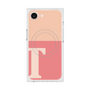 プレミアムスクエアケース with MagSafe［ オリジナル - initial two tone - T pink ］