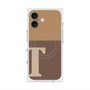 プレミアムスクエアケース with MagSafe［ オリジナル - initial two tone - T brown ］