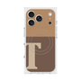 プレミアムスクエアケース with MagSafe［ オリジナル - initial two tone - T brown ］