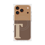 プレミアムスクエアケース with MagSafe［ オリジナル - initial two tone - T brown ］