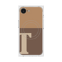 プレミアムスクエアケース with MagSafe［ オリジナル - initial two tone - T brown ］