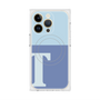 プレミアムスクエアケース with MagSafe［ オリジナル - initial two tone - T blue ］