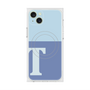 プレミアムスクエアケース with MagSafe［ オリジナル - initial two tone - T blue ］