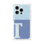 プレミアムスクエアケース with MagSafe［ オリジナル - initial two tone - T blue ］
