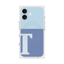プレミアムスクエアケース with MagSafe［ オリジナル - initial two tone - T blue ］