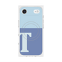 プレミアムスクエアケース with MagSafe［ オリジナル - initial two tone - T blue ］