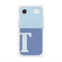 プレミアムスクエアケース with MagSafe［ オリジナル - initial two tone - T blue ］