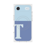 プレミアムスクエアケース with MagSafe［ オリジナル - initial two tone - T blue ］