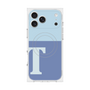 プレミアムスクエアケース with MagSafe［ オリジナル - initial two tone - T blue ］
