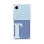 プレミアムスクエアケース with MagSafe［ オリジナル - initial two tone - T blue ］