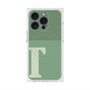 プレミアムスクエアケース with MagSafe［ オリジナル - initial two tone - T green ］