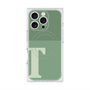 プレミアムスクエアケース with MagSafe［ オリジナル - initial two tone - T green ］