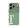プレミアムスクエアケース with MagSafe［ オリジナル - initial two tone - T green ］
