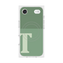 プレミアムスクエアケース with MagSafe［ オリジナル - initial two tone - T green ］