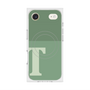 プレミアムスクエアケース with MagSafe［ オリジナル - initial two tone - T green ］