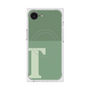 プレミアムスクエアケース with MagSafe［ オリジナル - initial two tone - T green ］