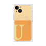 プレミアムスクエアケース with MagSafe［ オリジナル - initial two tone - U orange ］