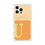 プレミアムスクエアケース with MagSafe［ オリジナル - initial two tone - U orange ］