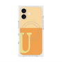 プレミアムスクエアケース with MagSafe［ オリジナル - initial two tone - U orange ］