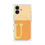 プレミアムスクエアケース with MagSafe［ オリジナル - initial two tone - U orange ］