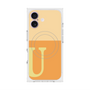 プレミアムスクエアケース with MagSafe［ オリジナル - initial two tone - U orange ］