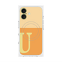 プレミアムスクエアケース with MagSafe［ オリジナル - initial two tone - U orange ］