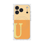 プレミアムスクエアケース with MagSafe［ オリジナル - initial two tone - U orange ］