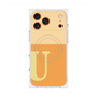プレミアムスクエアケース with MagSafe［ オリジナル - initial two tone - U orange ］