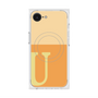 プレミアムスクエアケース with MagSafe［ オリジナル - initial two tone - U orange ］