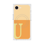 プレミアムスクエアケース with MagSafe［ オリジナル - initial two tone - U orange ］