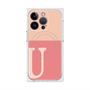 プレミアムスクエアケース with MagSafe［ オリジナル - initial two tone - U pink ］