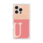 プレミアムスクエアケース with MagSafe［ オリジナル - initial two tone - U pink ］