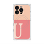 プレミアムスクエアケース with MagSafe［ オリジナル - initial two tone - U pink ］